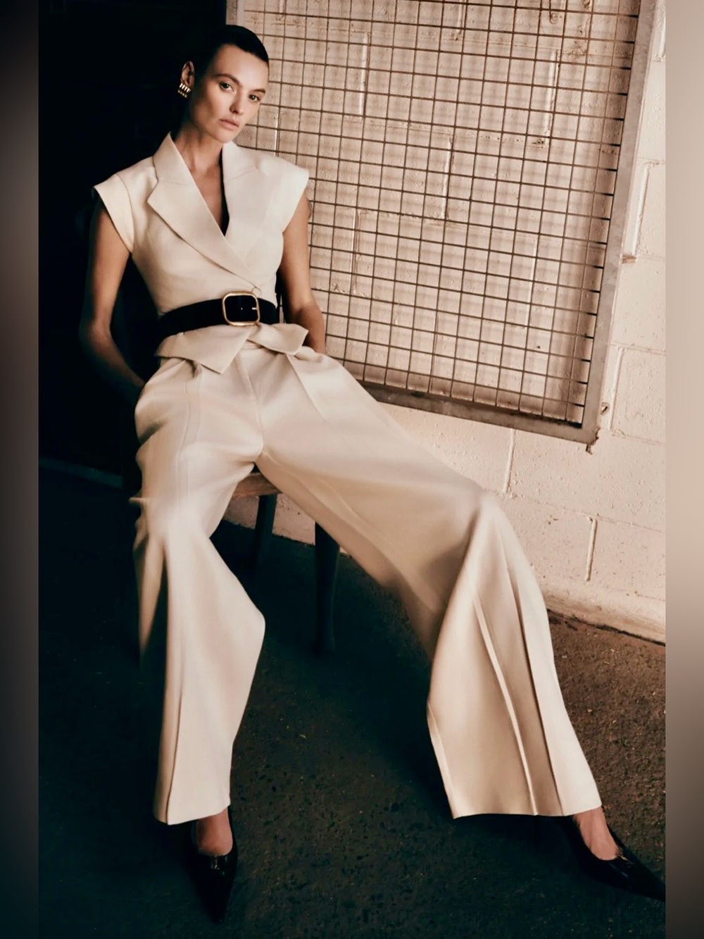 Meshki Adriana Straight Leg Linen Pants